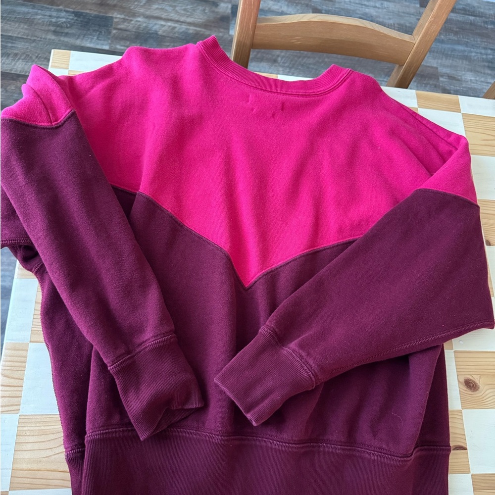 Isabel Marant Two-Tone Red and Burgundy Logo Sweatshirt - Picture 3 of 6